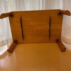 【受取者決定済み】天然木　折りたたみローテーブルの画像