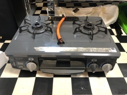 【リサイクルサービス八光】2017年製　リンナイ　 プロパンガスコンロ　 LPガス KSR561DGR　右強火