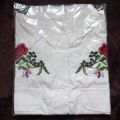 花柄 刺繍 シャツの画像
