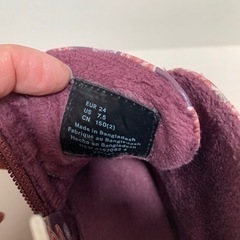 H＆M お花柄裏起毛ブーツの画像