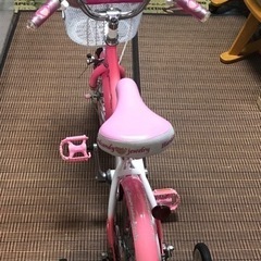 子供用自転車（桃色女の子用）の画像