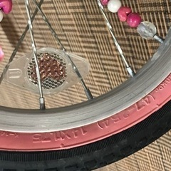 子供用自転車（桃色女の子用）の画像
