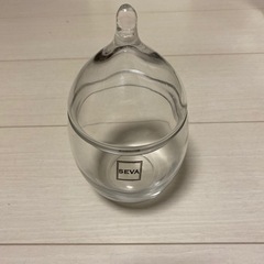 ガラス花器 硝子ポット 蓋付き SEVA 資材
