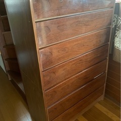 昭和の洋服箪笥★二段に分割できる引き出しタンス★収納棚 押入れ収納にもの画像