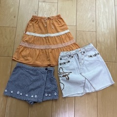 スカート　ショートパンツ　100  3枚セット　子ども服