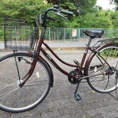 【受付終了】自転車 オートライト 6段ギア ママチャリ 26インチ