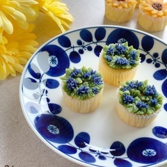 白あんで作る季節のお花「ひまわりカップケーキ／おはぎBOX」レッスンの画像