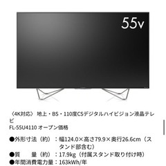 FUNAI フナイ テレビ 55V 液晶テレビ 4K FL-55U4110