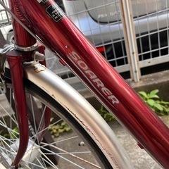 自転車 赤の画像