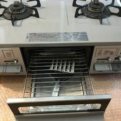 ※決定済【使用半年の美品】ガスコンロ　都市ガス　両面グリル　ホース付の画像