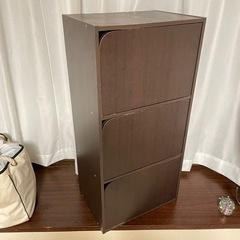 カラーボックス　収納家具　扉付き　リビング収納　簡易収納の画像