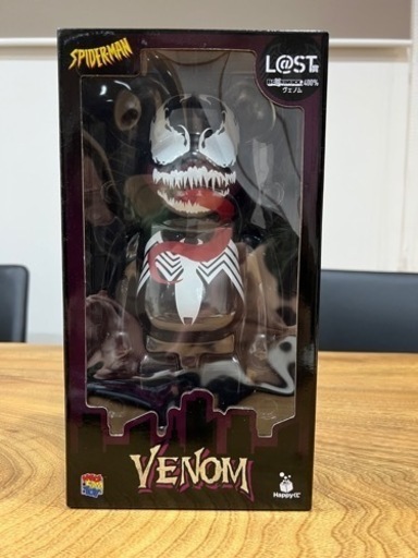 ベアブリックスパイダーマン　ハッピーくじ　ラストワン賞ヴェノム