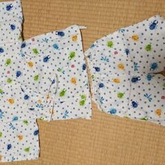甚平　男の子(おそらく110cm)　白　みきはうすの画像