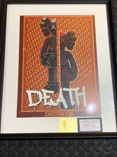 売約済　売り切れ　DEATH NYC  世界限定100枚 ポップアート 現代アート　カウズ