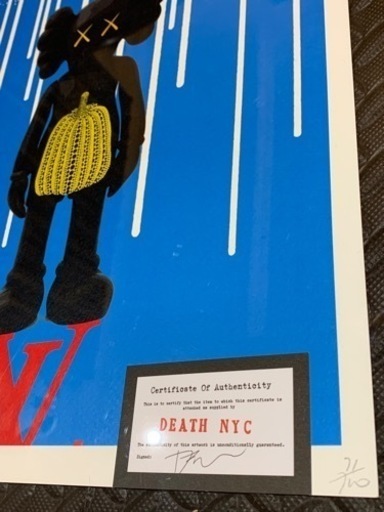 売約済　売り切れ　DEATH NYC  世界限定100枚 ポップアート 現代アート　VL カウズ