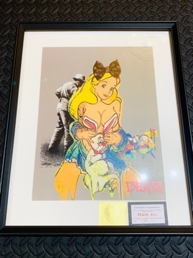 売約済　売り切れ　DEATH NYC  世界限定100枚 ポップアート 現代アート　不思議の国のアリス