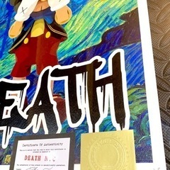 売約済　売り切れ　DEATH NYC  世界限定100枚 ポップアート 現代アート　ピノキオの画像