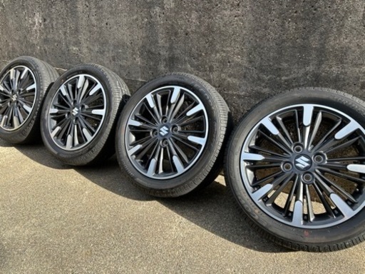 スズキ スペーシアカスタム 純正ホイールタイヤ付き（新車外し）165\55r15