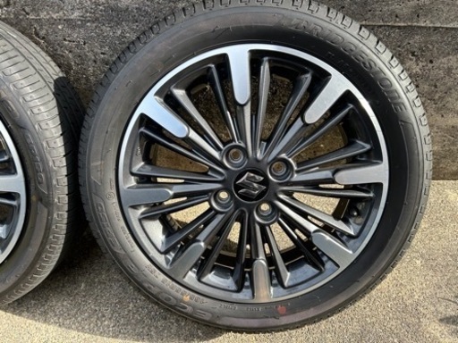 スズキ スペーシアカスタム 純正ホイールタイヤ付き（新車外し）165\55r15