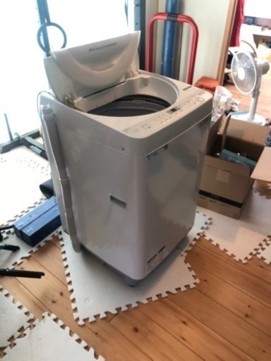 洗濯機【SHARP ES-GE6B-W 6.0kg】（配送、設置、古いもの回収可）