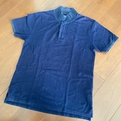 しっかりした日本製　ポロシャツ　合わせやすいネイビー