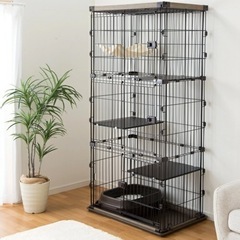 中古　DCM ウッディキャットケージ3段