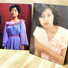 【2枚セット】山口百恵 パネル ポスター 写真 アイドル グッズ