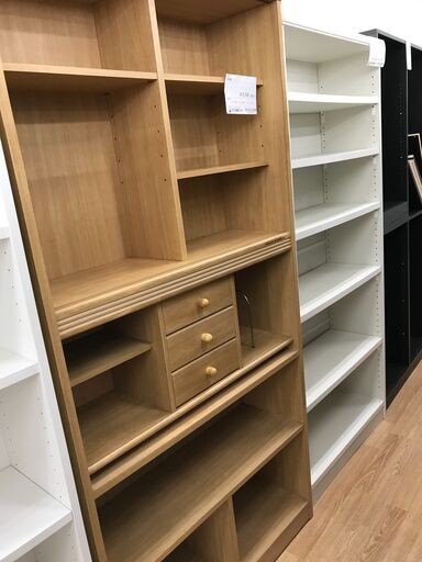 ★ジモティ割あり★  収納棚 木目 H184×W89×D29 クリーニング済み KJ2231