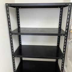 黒のスチール棚　高さ1800 幅870 奥行450