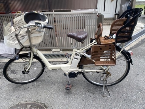 アシスト自転車　ブリヂストン　アンジェリーノアシスタ　前後子供乗せ付き　中古