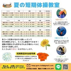 リープ体操教室　夏の短期教室の画像