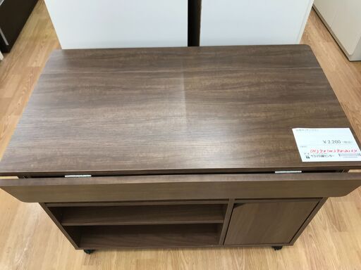 ★ジモティ割あり★  キッチンワゴン 茶 H70×W90×D54 クリーニング済み KJ2239