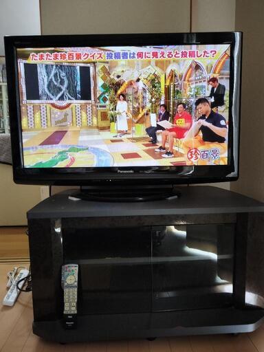 6/29午後、6/30午後引き取り限定　Panasonicプラズマ42型テレビ、テレビ台セット