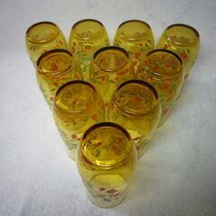 アデリア　昭和レトロ　ガラスコップ(１０客)の画像