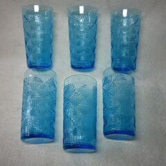 アデリア　昭和レトロ　ガラスコップ(６客)の画像