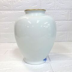 深川製磁 花瓶 胴直径16cm 口直径7.5㎝ 高さ20cm 染錦 牡丹 白 桐箱付き 花びん 札幌市 白石区 東札幌の画像