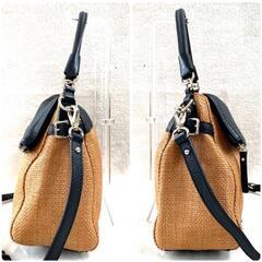 中古 katespade ケイトスペード かごバッグ 2way トートバッグ ショルダーバッグの画像