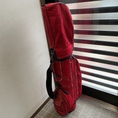 バーバリーゴルフ☆レッドキャディバッグ バーバリーゴルフ☆レッドキャディーバッグ