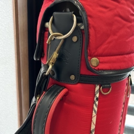 バーバリーゴルフ☆レッドキャディーバッグ