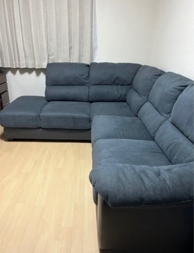 ニトリ布張りカウチソファ (ウォール3KD LC GY)