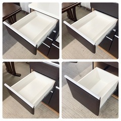 【美品‼️】ニトリ 80cm幅キッチンボード《クリスナ80KB》 食器棚 収納家具 木目調ダークブラウン♪
