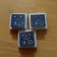 OK 消しゴムはんこ　12個セット＋インク3色の画像