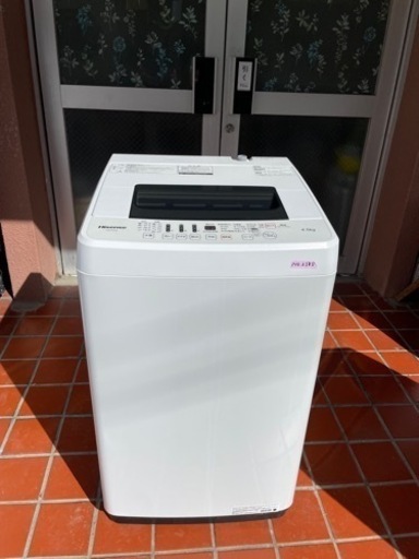 ハイセンス 4．5kg全自動洗濯機 18年製 エディオンオリジナル ホワイト HW-E4502 No2385