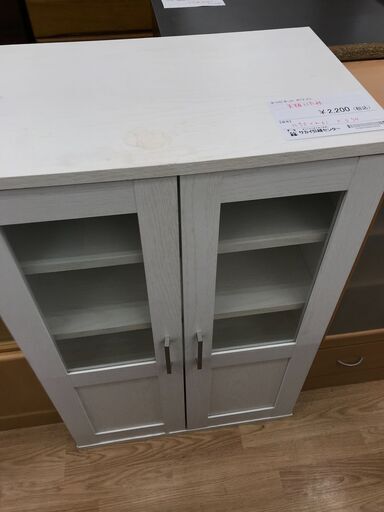 ★ジモティ割あり★  キャビネット ホワイト H90×W61×D39 クリーニング済み KJ2244