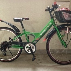 中古■子ども自転車■ブリヂストン■24インチ■緑色■