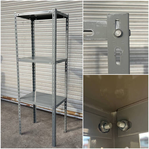 WY3/91 中量ラック スチールラック 3段 中量棚 倉庫棚 業務用棚 棚 W600×D450×H1800mm ★直接引き取り限定 ★千葉県市川市○