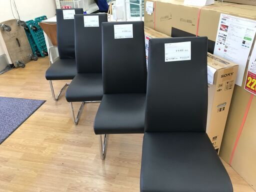 ★ジモティ割あり★ ニトリ イス 黒 H105×W45×D50 クリーニング済み KJ2251