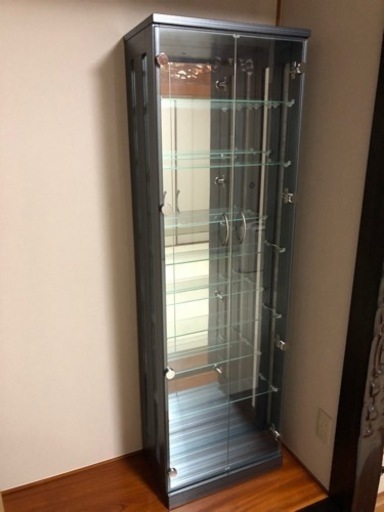 決まりました　美品　コレクションラック　LED　背面ミラー　棚増設済み