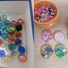 【お引き取り】ビー玉28個　ビーズ　スパンコールまとめ売り