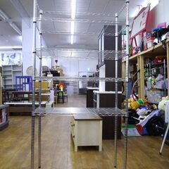 5段 メタルラック 幅90×奥46×高178㎝ スチールラック シルバー アルミラック 棚 収納 家具 札幌市 厚別区の画像